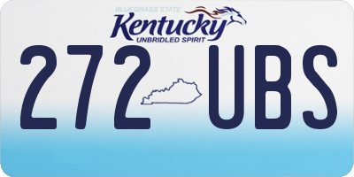 KY license plate 272UBS