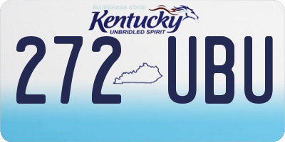 KY license plate 272UBU