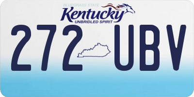 KY license plate 272UBV