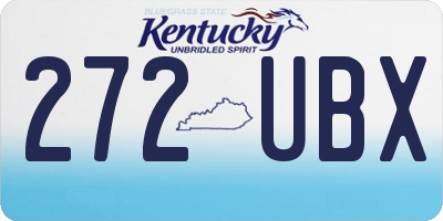 KY license plate 272UBX