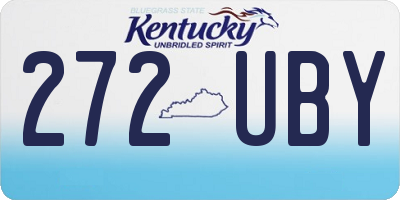 KY license plate 272UBY