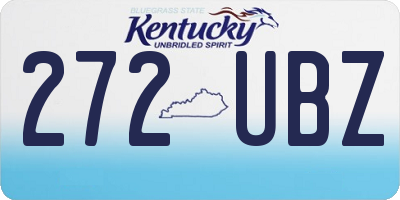 KY license plate 272UBZ