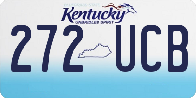 KY license plate 272UCB