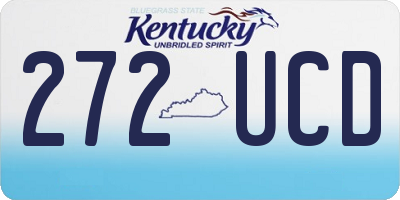 KY license plate 272UCD