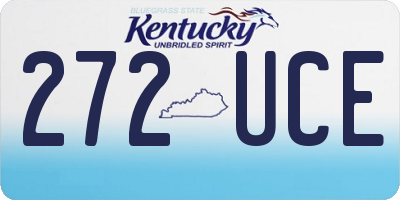 KY license plate 272UCE