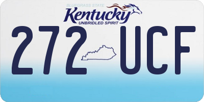 KY license plate 272UCF