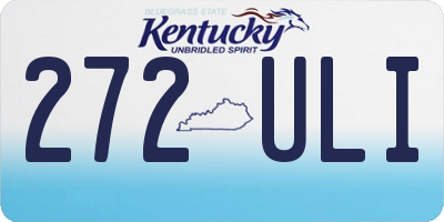 KY license plate 272ULI