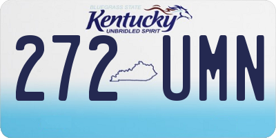 KY license plate 272UMN