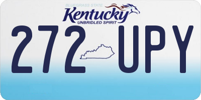 KY license plate 272UPY