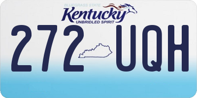 KY license plate 272UQH