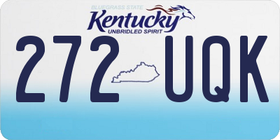 KY license plate 272UQK