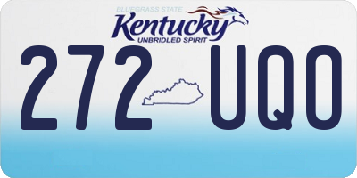 KY license plate 272UQO