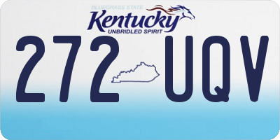 KY license plate 272UQV