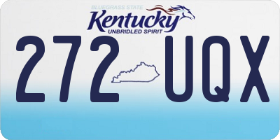 KY license plate 272UQX