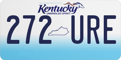 KY license plate 272URE
