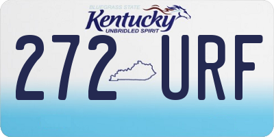 KY license plate 272URF