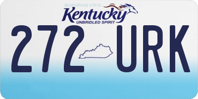 KY license plate 272URK