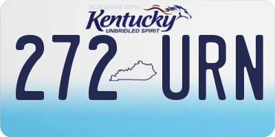 KY license plate 272URN