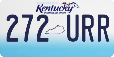 KY license plate 272URR