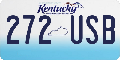 KY license plate 272USB
