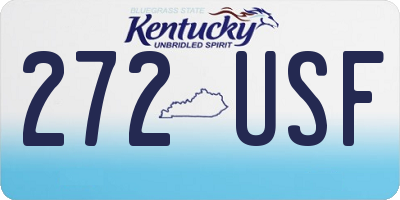 KY license plate 272USF