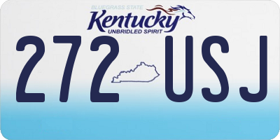KY license plate 272USJ