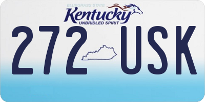 KY license plate 272USK