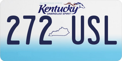 KY license plate 272USL