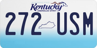 KY license plate 272USM