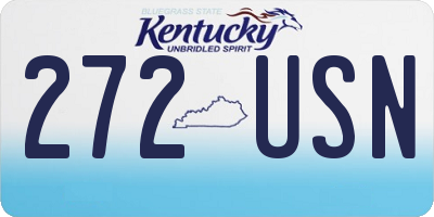 KY license plate 272USN