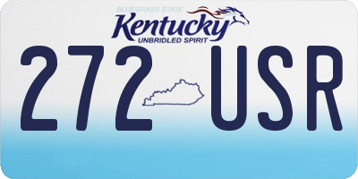 KY license plate 272USR