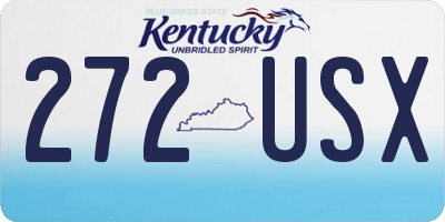 KY license plate 272USX