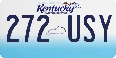 KY license plate 272USY