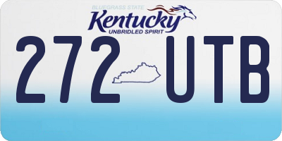 KY license plate 272UTB