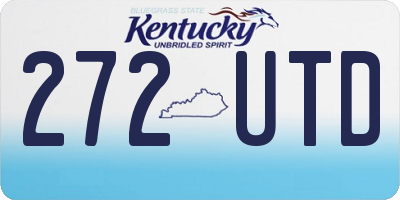 KY license plate 272UTD