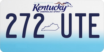 KY license plate 272UTE