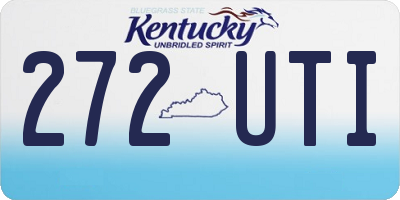 KY license plate 272UTI