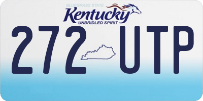 KY license plate 272UTP