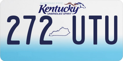 KY license plate 272UTU