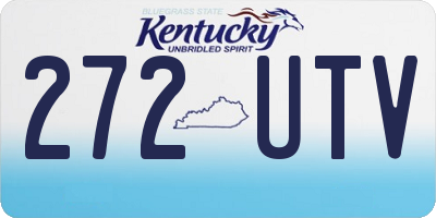 KY license plate 272UTV