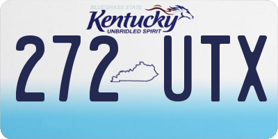 KY license plate 272UTX