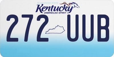 KY license plate 272UUB