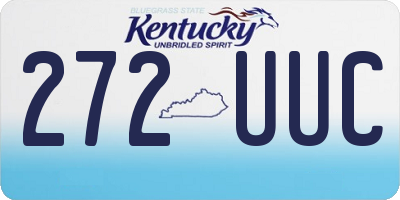 KY license plate 272UUC