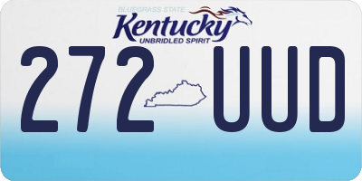 KY license plate 272UUD