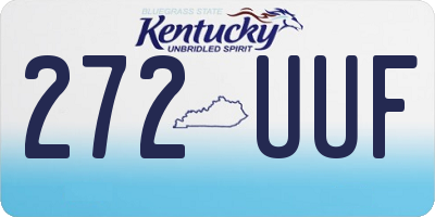 KY license plate 272UUF
