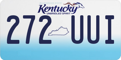 KY license plate 272UUI