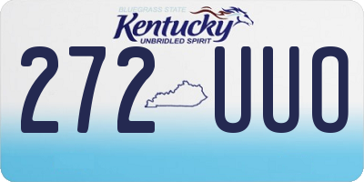KY license plate 272UUO
