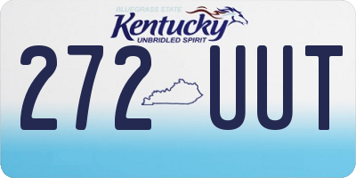 KY license plate 272UUT