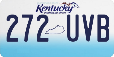 KY license plate 272UVB