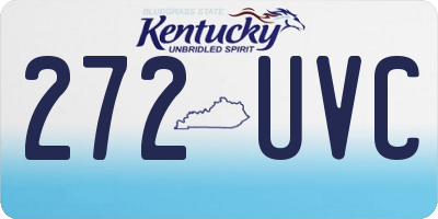 KY license plate 272UVC